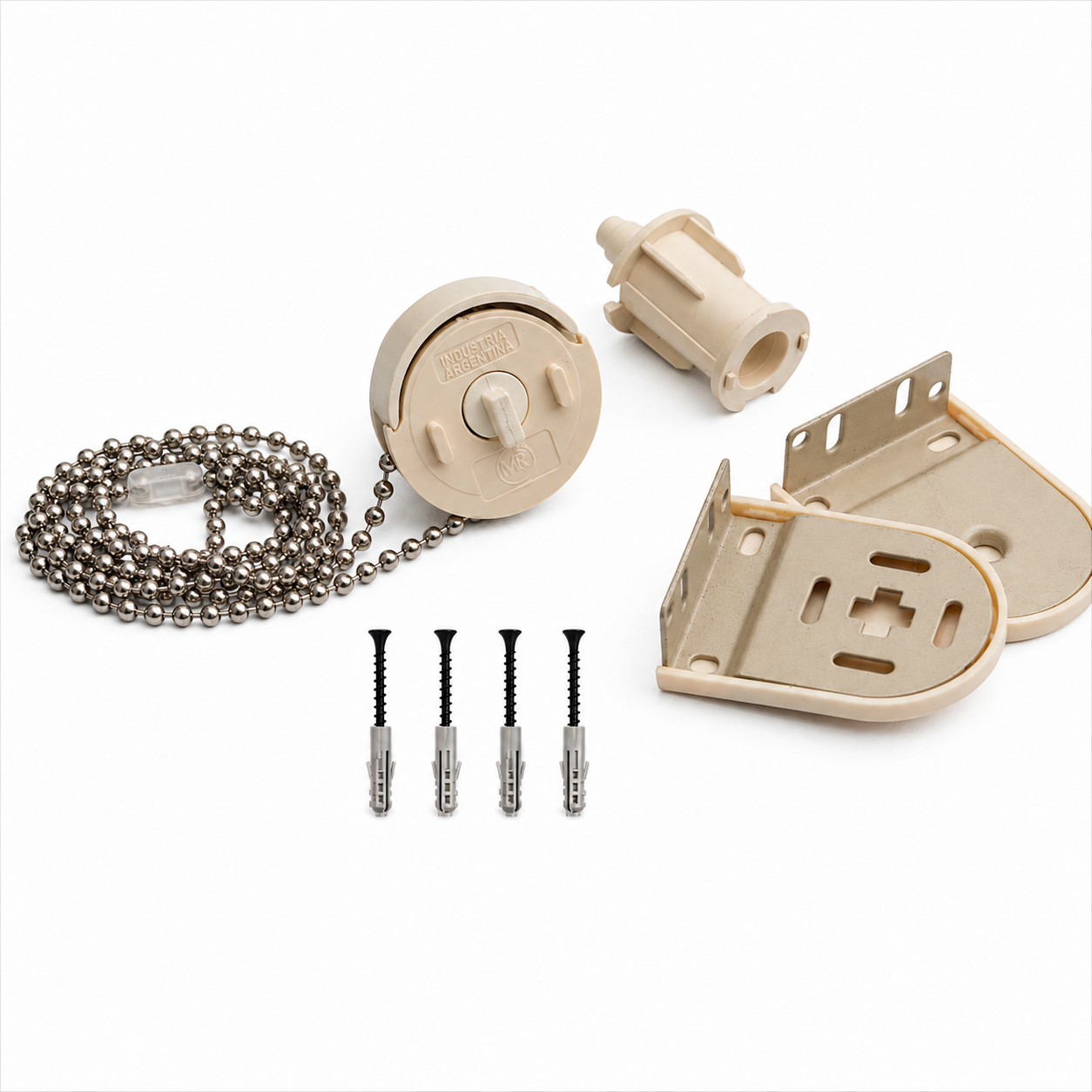 Sistema para Cortina Roller de 32 MM - Beige, Metálica