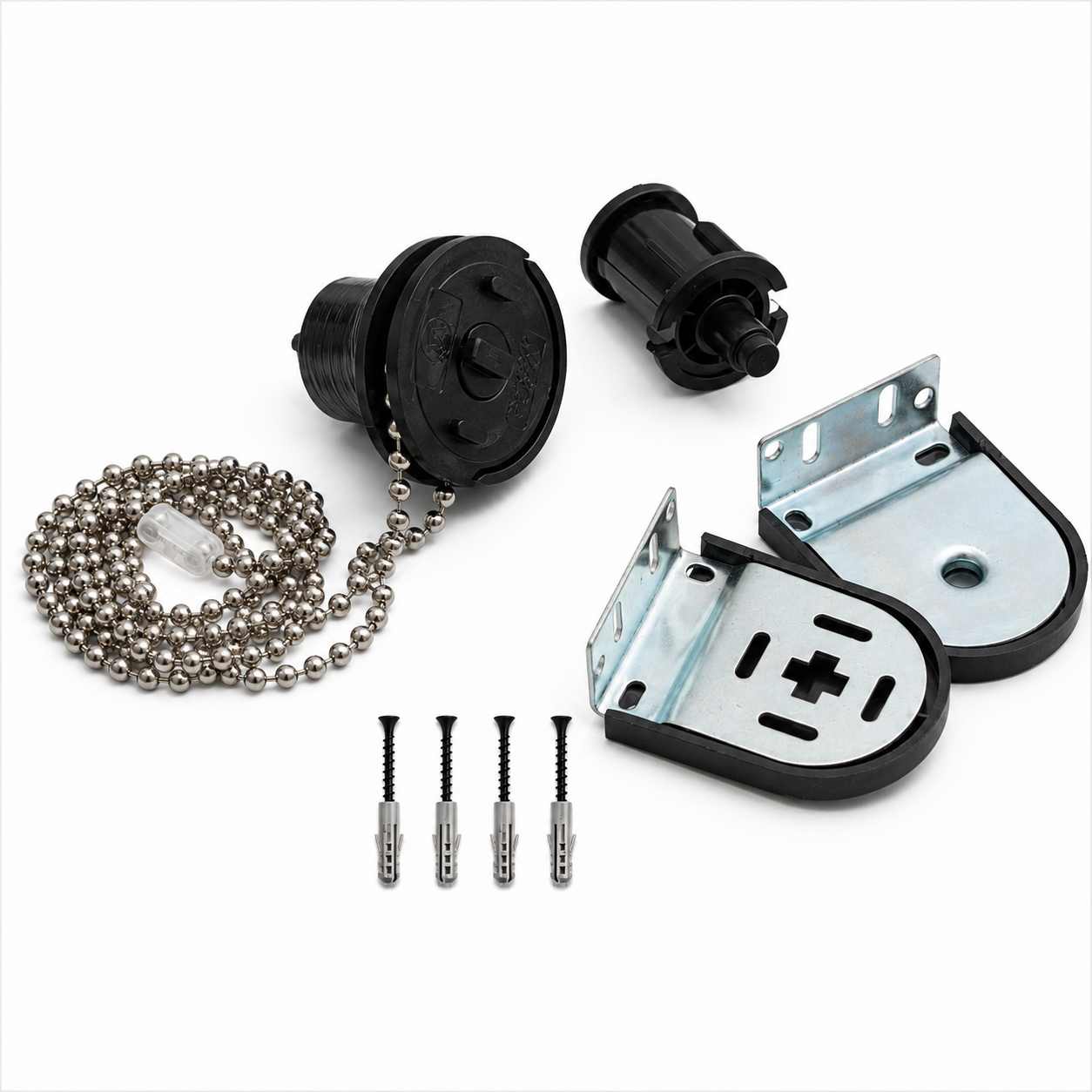Sistema para Cortina Roller de 32 MM - Negro, Metálica
