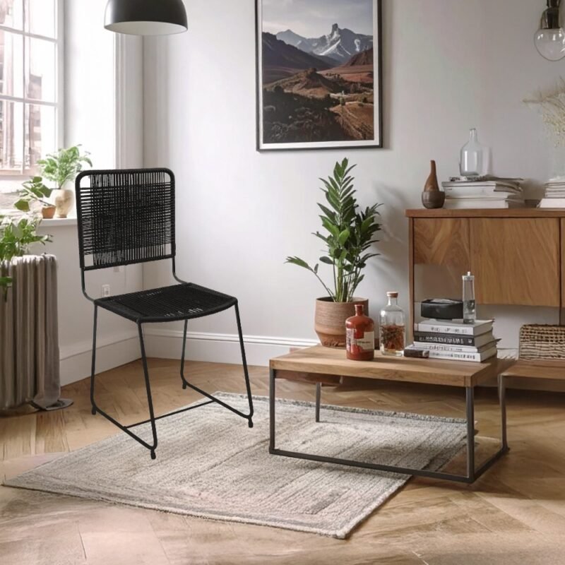 SILLA ROMA BASE NEGRA - Negro