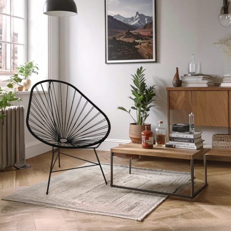 SILLA ACAPULCO BASE NEGRA - Negro