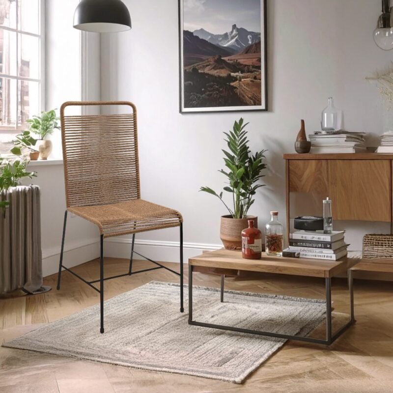 SILLA AMSTERDAM BASE NEGRA - Beige