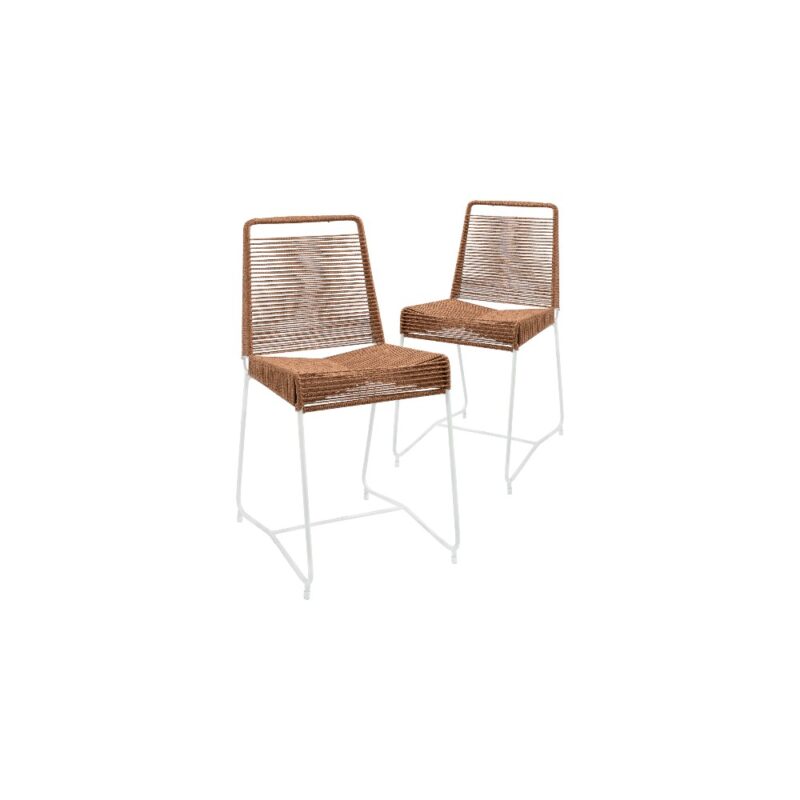 SILLA TULUM BASE BLANCA YUTE BEIGE - Imagen 4