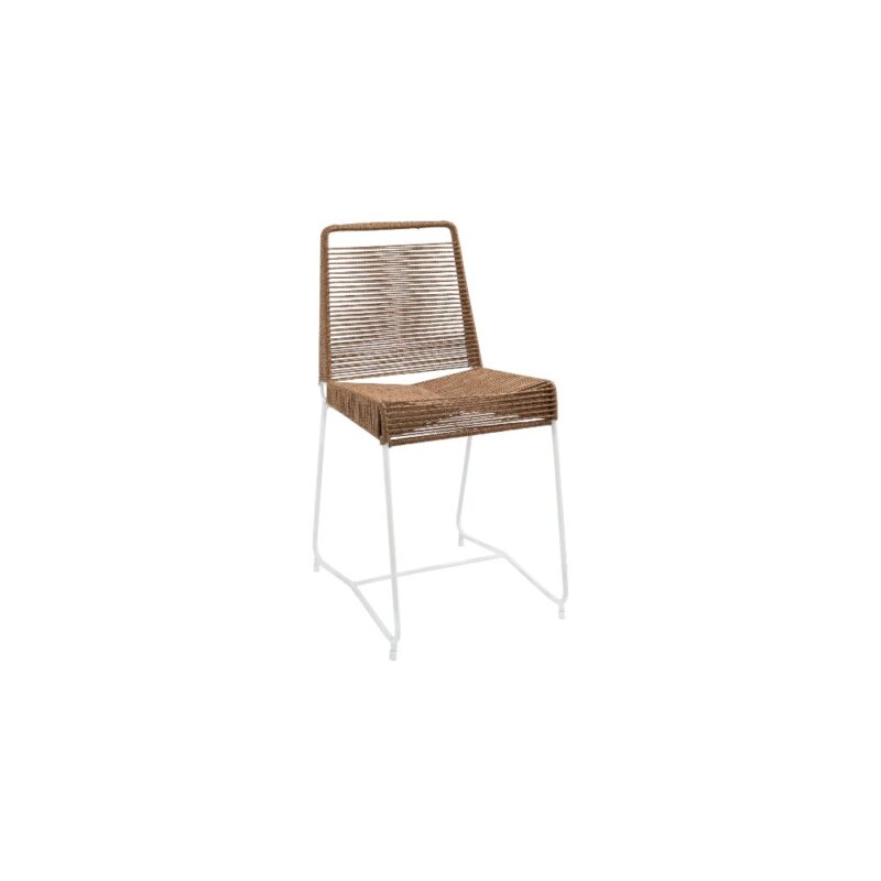 SILLA TULUM BASE BLANCA YUTE BEIGE - Imagen 3