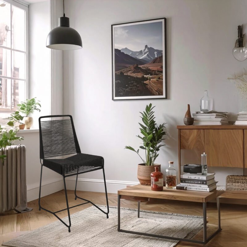 SILLA TULUM BASE NEGRA - Negro