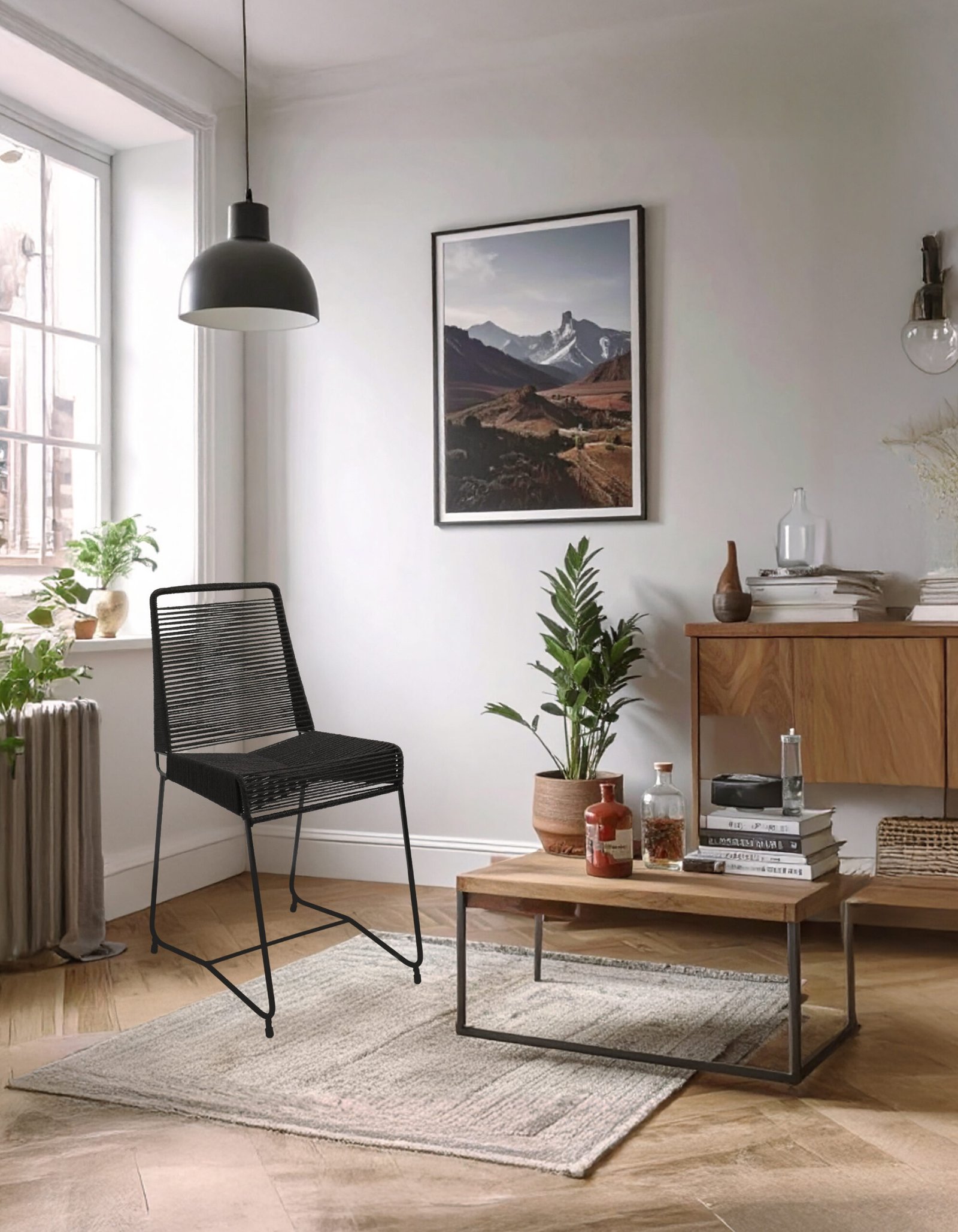 SILLA TULUM BASE NEGRA - Negro