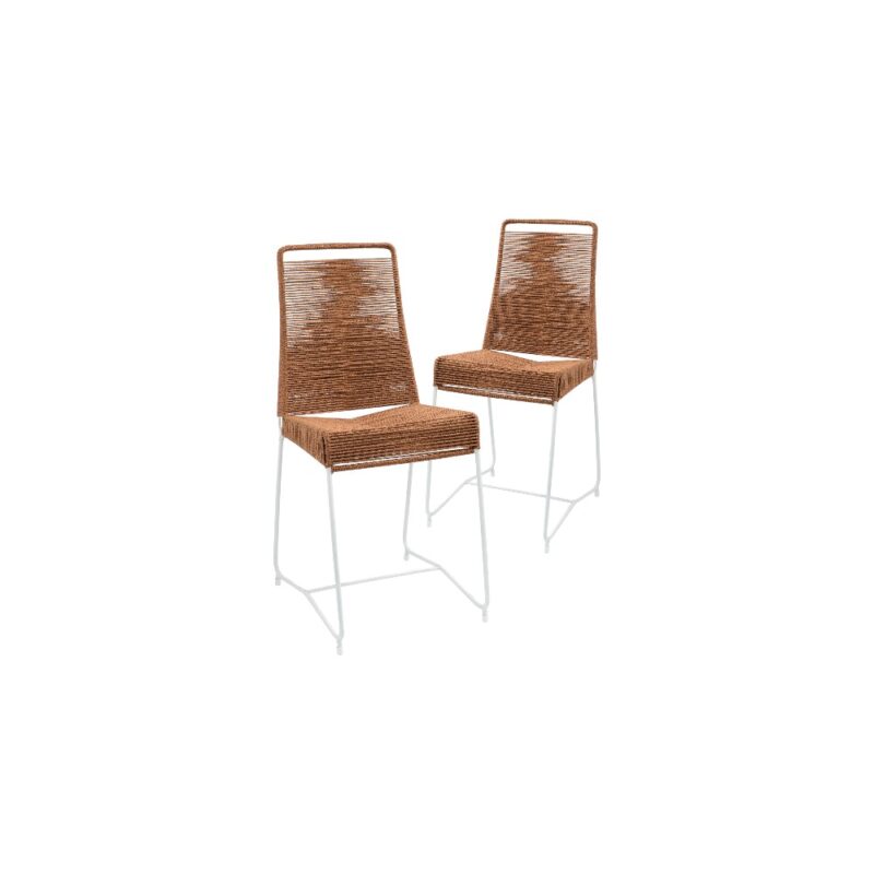 SILLA TULUM MAX BASE BLANCA YUTE BEIGE - Imagen 2