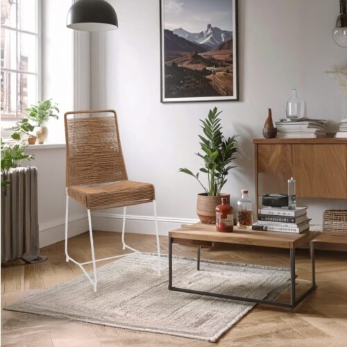 SILLA TULUM MAX BASE BLANCA YUTE BEIGE