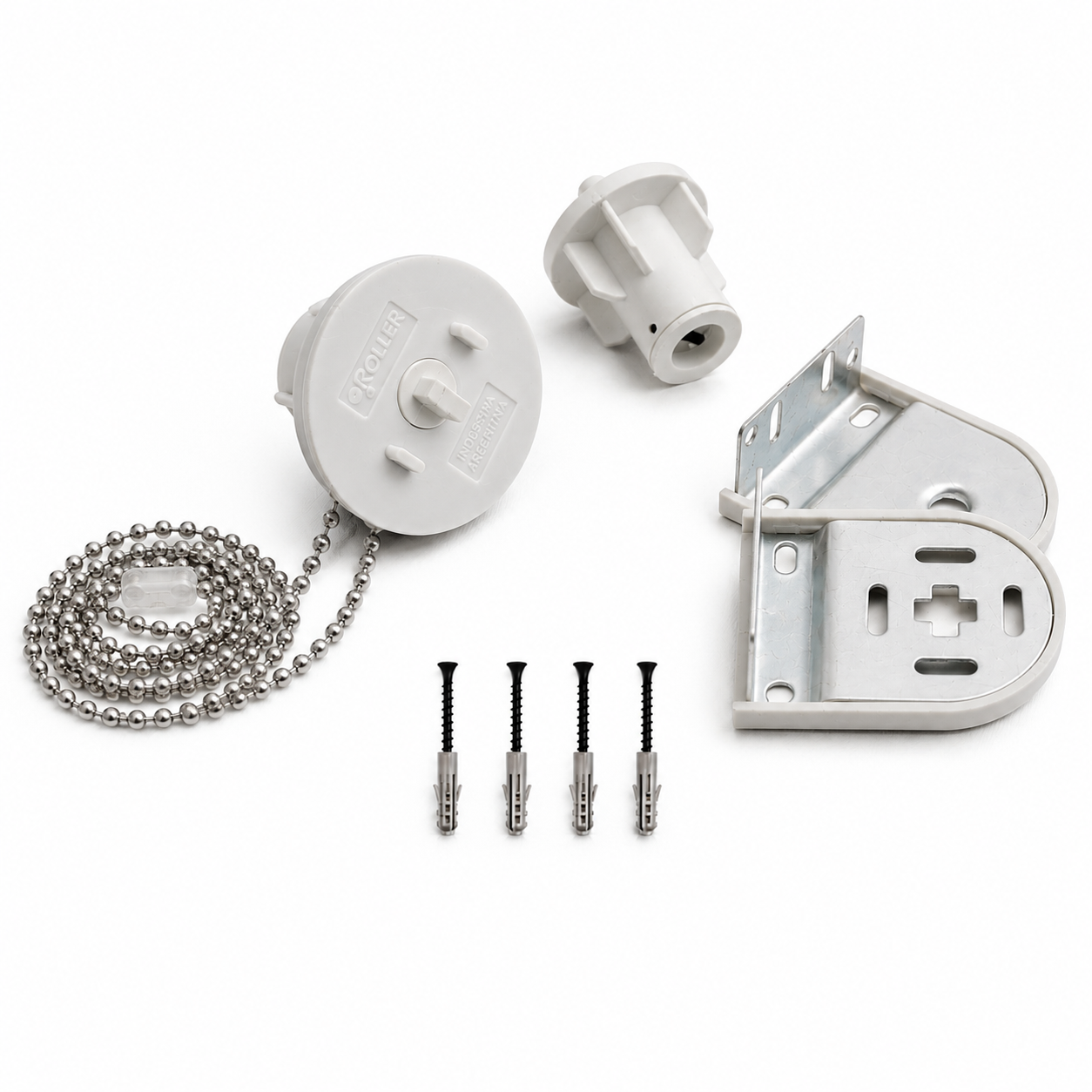 Sistema para Cortina Roller de 38 MM - Blanco, Metálica