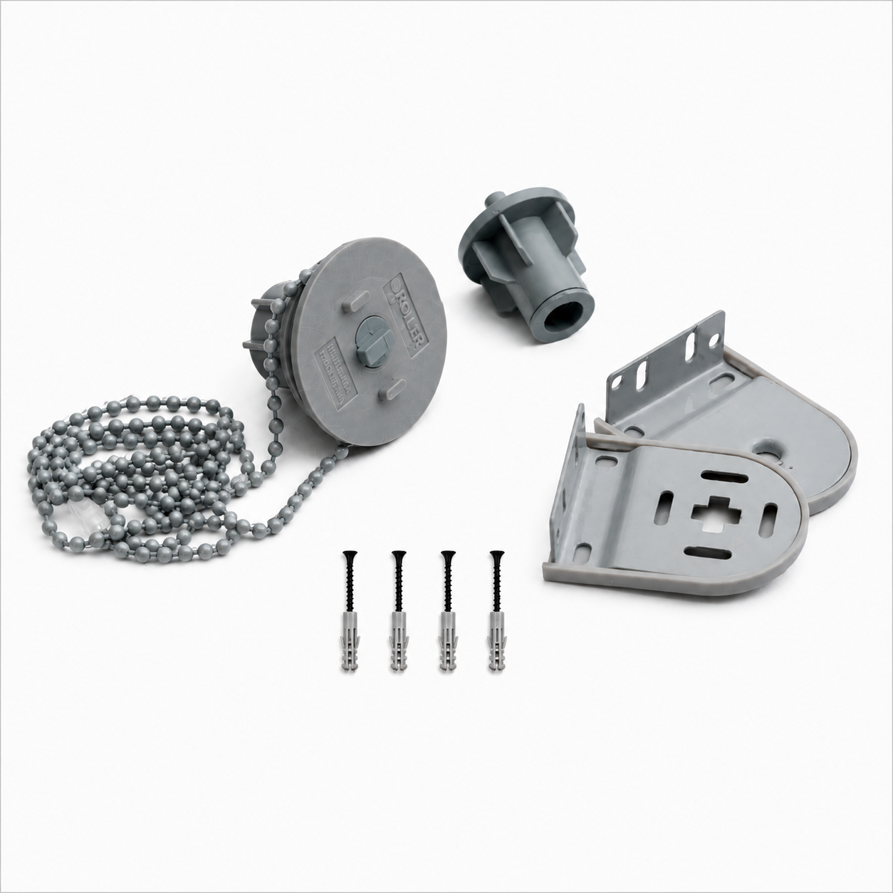 Sistema para Cortina Roller de 38 MM - Gris, Plástica