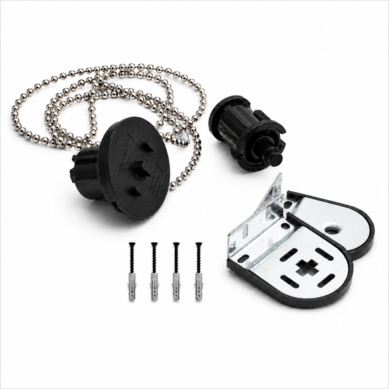 Sistema para Cortina Roller de 38 MM - Negro, Metálica