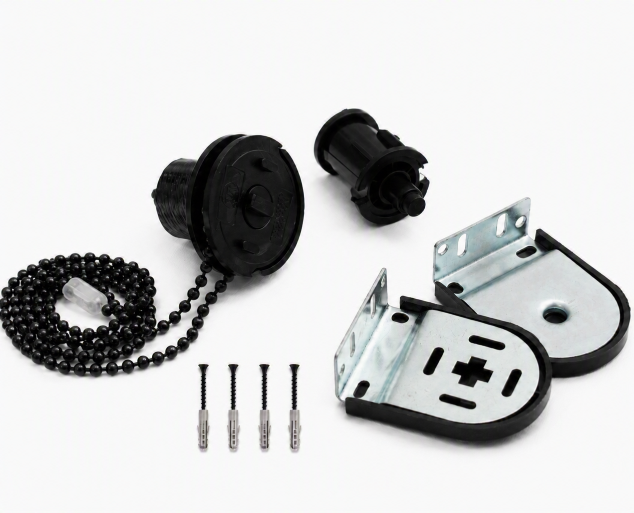 Sistema para Cortina Roller de 38 MM - Negro, Plástica
