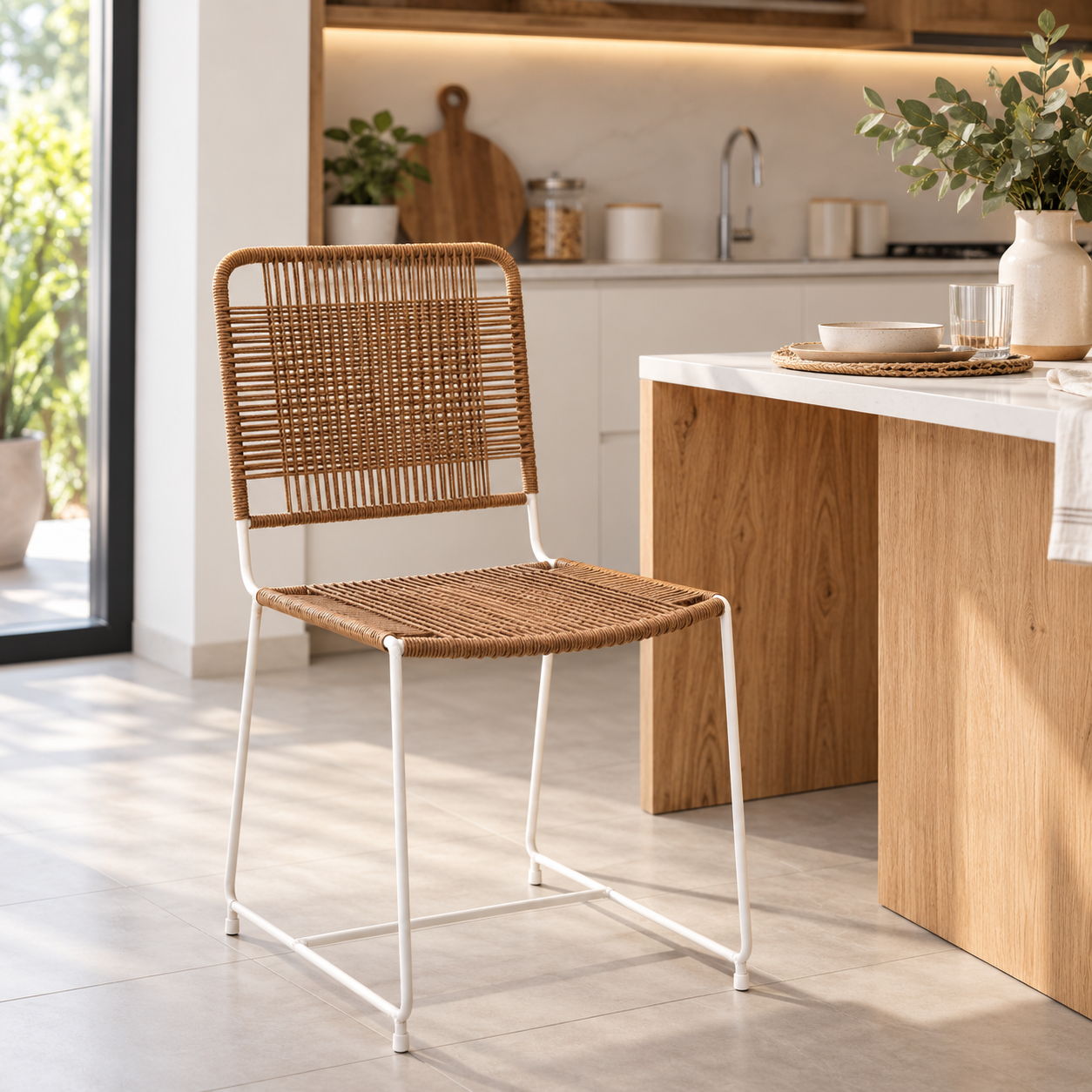 SILLA ROMA - Beige, Blanca